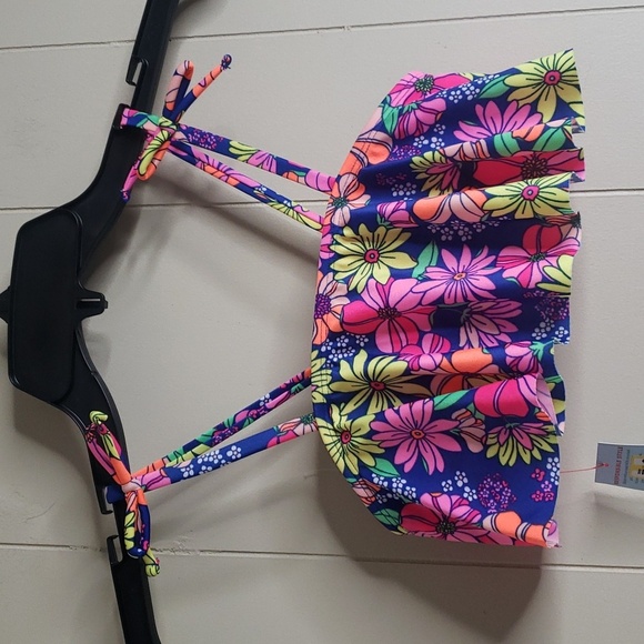 Girls Summer Floral Design Bikini Top Cat & Jack S(6/7) - Picture 2 of 3